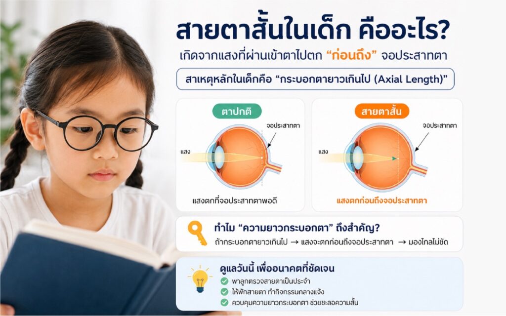 ลูก 6 ขวบสายตาสั้นเพิ่มขึ้นเร็วเกินไปไหม? เจาะลึกสาเหตุและวิธีชะลอสายตาสั้นโดยหมออุ๊ย