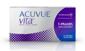Acuvue คอนแทคเลนส์ รุ่น Acuvue Vita (กล่องละ 6 ชิ้น) สำหรับสายตาสั้น