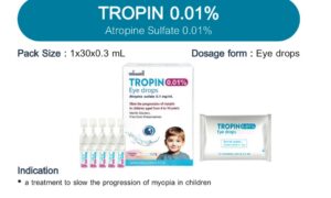 ยาหยอดตาชะลอสายตาสั้นในเด็ก - tropin 0.01%