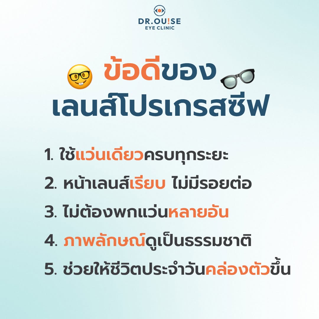 โปรโมชั่นเลนส์โปรเกรสซีฟ Dr.Ouise